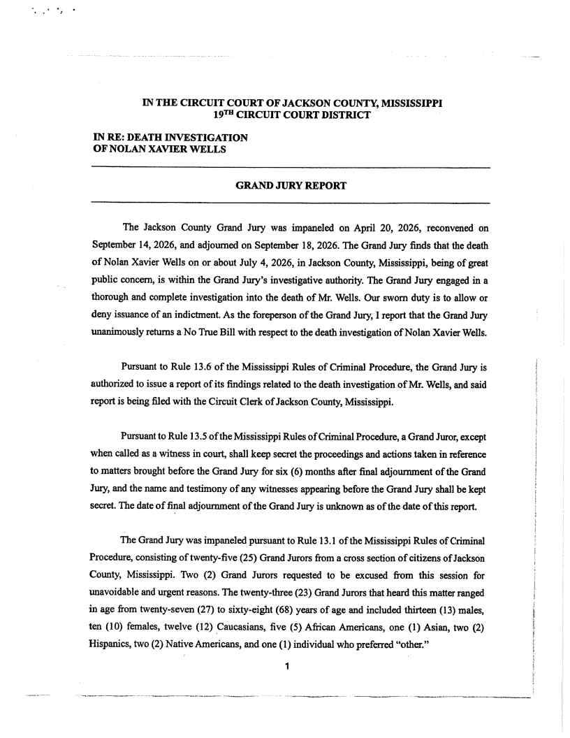 Grand jury report · page 1 from the district attorney's September 18 release