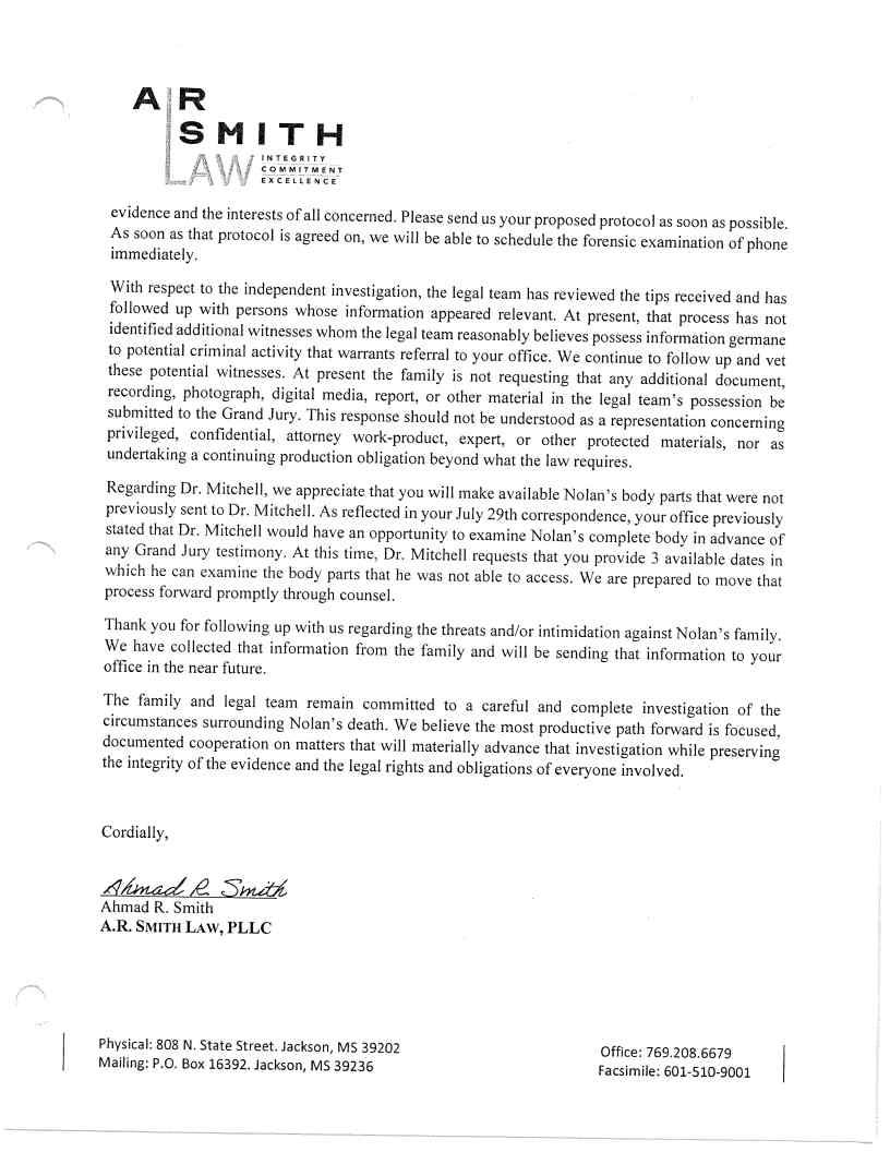 Released correspondence · page 10 from the district attorney's September 18 release