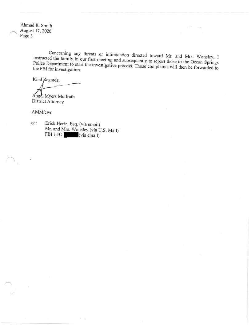 Released correspondence · page 15 from the district attorney's September 18 release