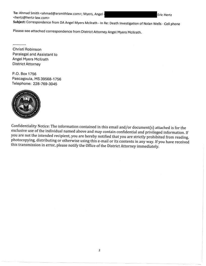 Released correspondence · page 22 from the district attorney's September 18 release