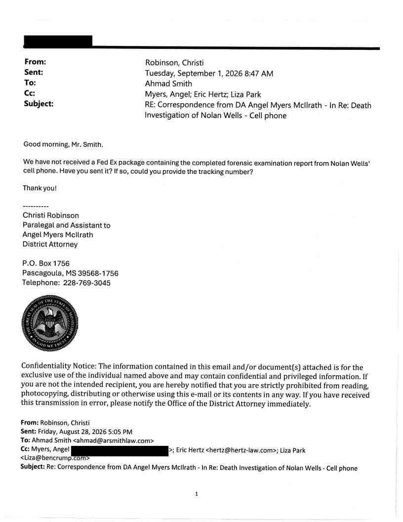 Released correspondence · page 23 from the district attorney's September 18 release
