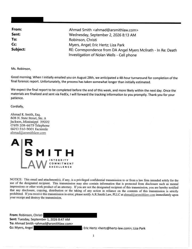 Released correspondence · page 26 from the district attorney's September 18 release