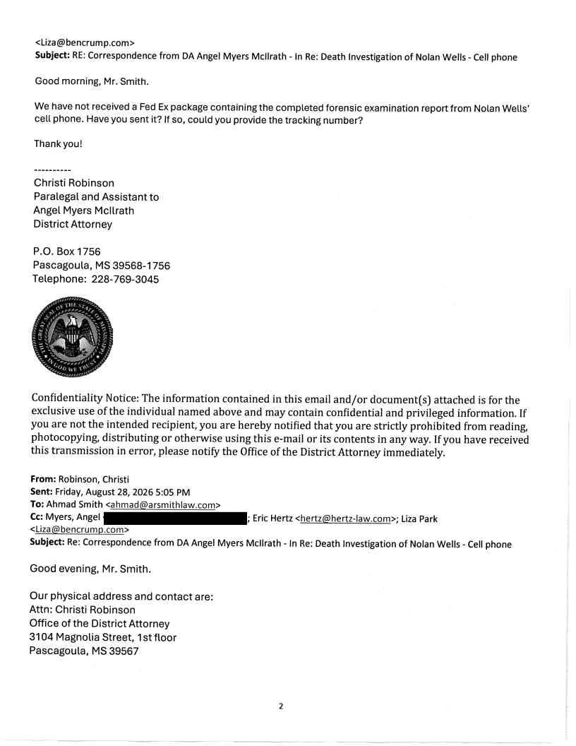 Released correspondence · page 27 from the district attorney's September 18 release